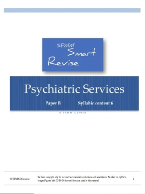 Spmm smart revise basic Psychiatric Services Paper B