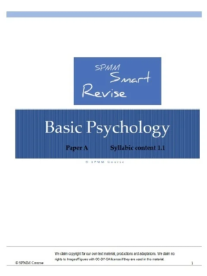Spmm smart revise basic psychology